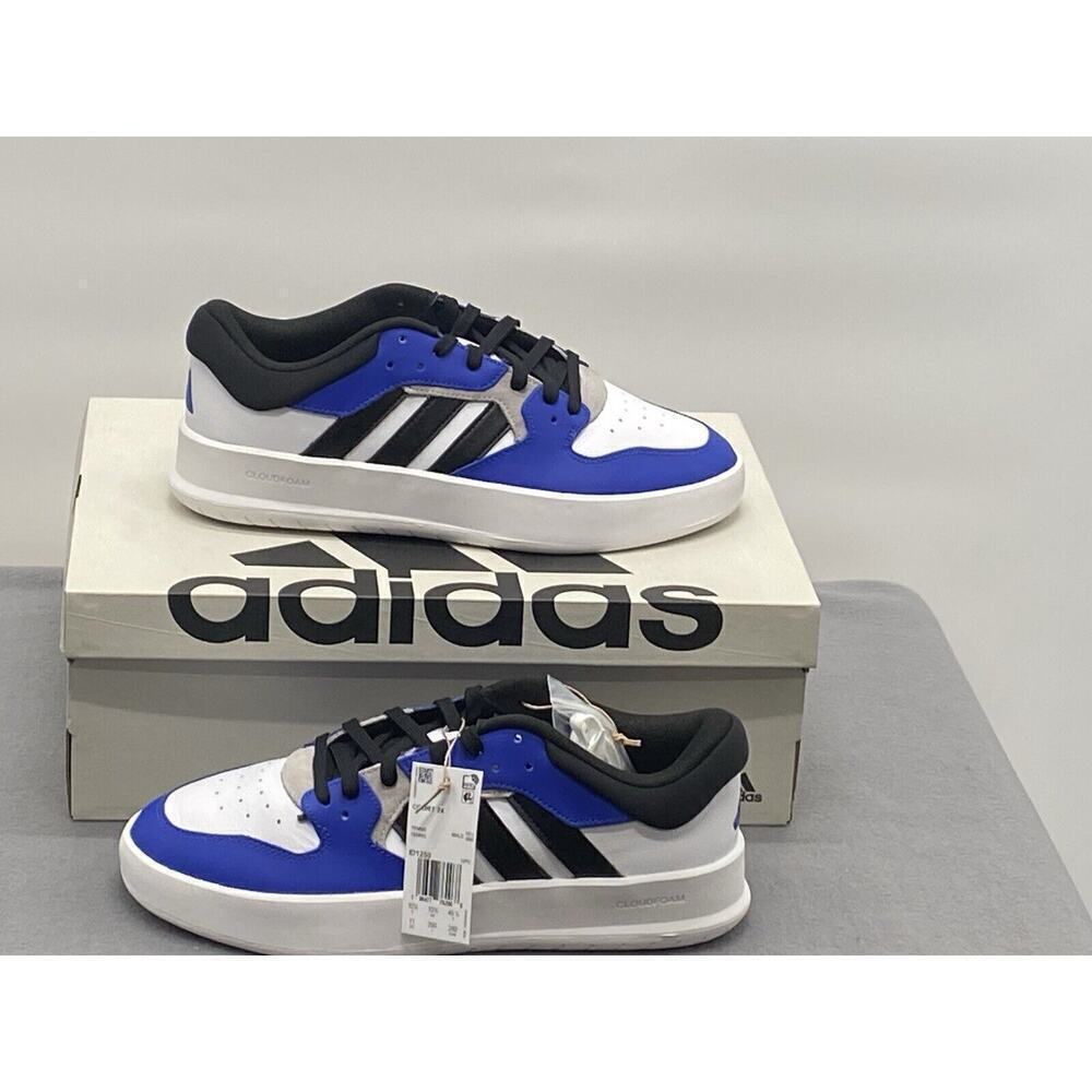 adidas Men’s Court 24 Shoes Size 11 White/Black/ Blue - Picture 2 of 7